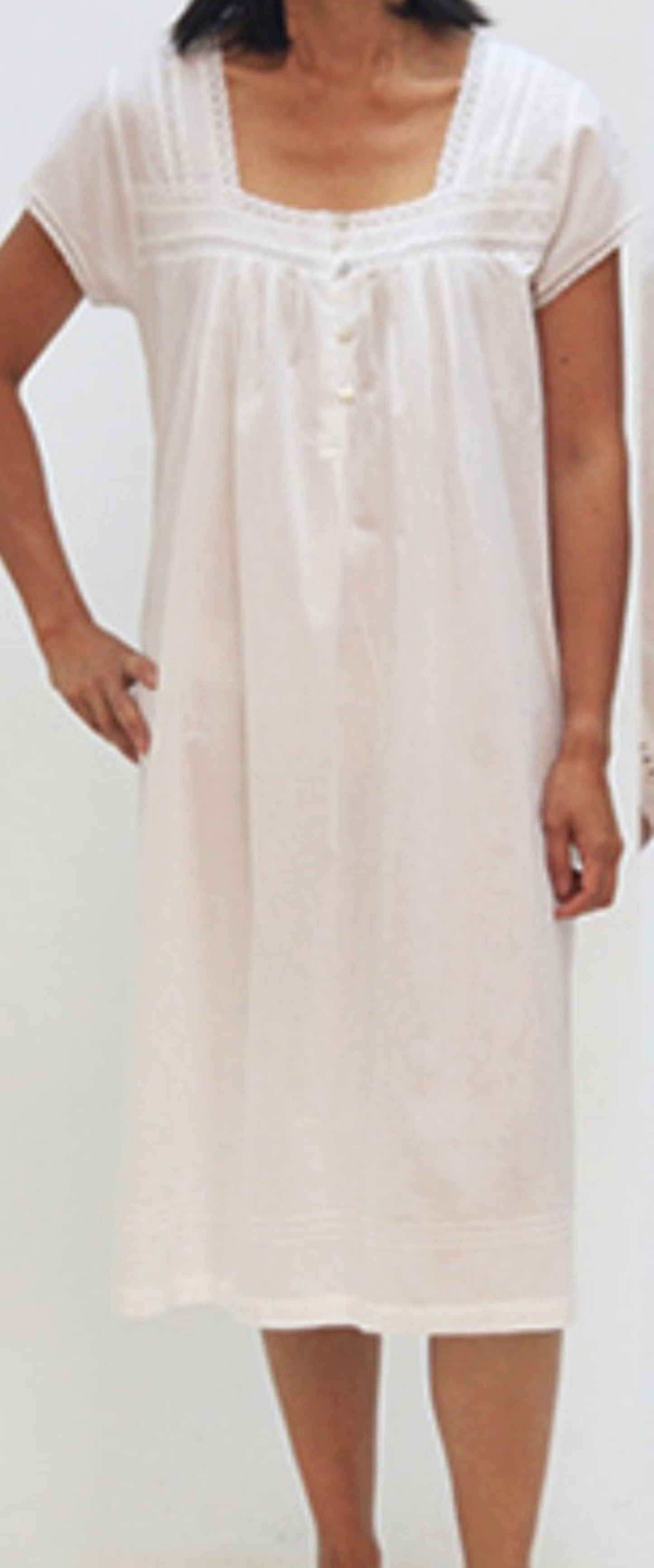 Nightwear Kate White Cotton Nighty