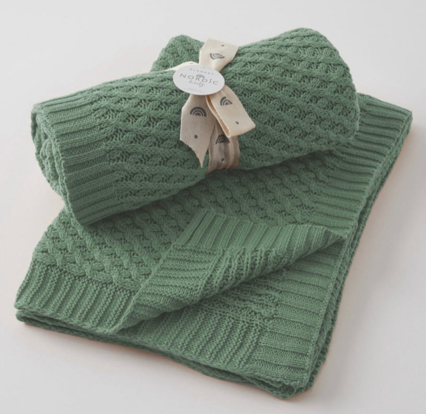 Baby Blanket Cotton Basket Weave