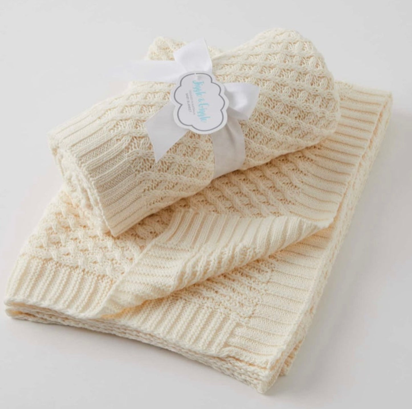 Baby Blanket Cotton Basket Weave