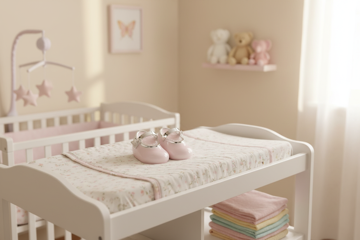 My First Curl and My First Tooth Baby Trinket Box in Petal Pink