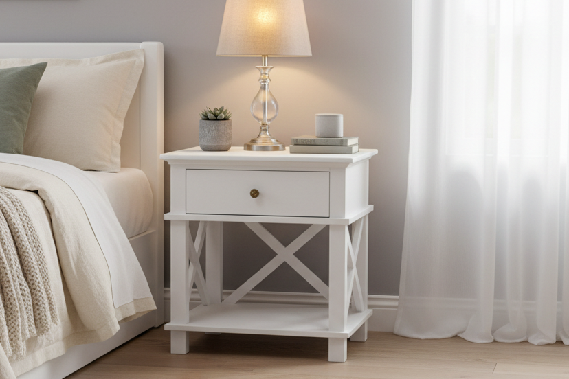 Hampton Styled Bedside Cabinet