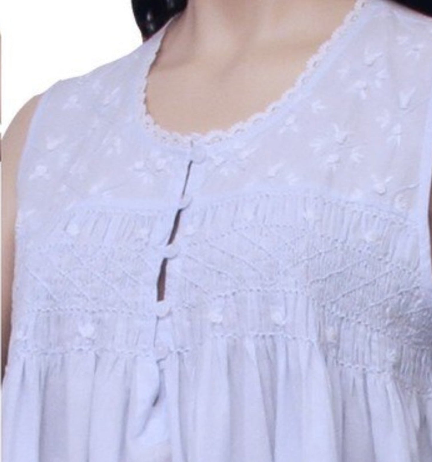 Nightwear Hanna Soft Blue Cotton Nighty